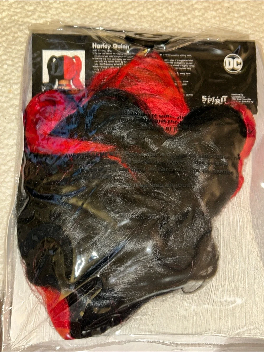 Spirit Red & Black Harley-Inspired Split Pigtail Wig